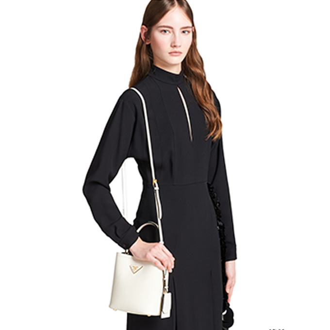 prada panier mini saffiano leather bucket bag #1ba217